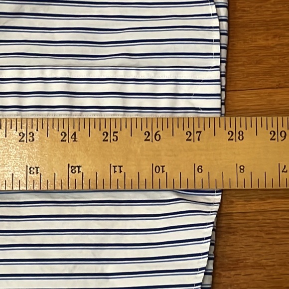 Ralph Lauren Mens Button Down Size Large White Blue Striped Long Sleeve - Picture 9 of 12